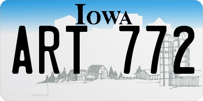 IA license plate ART772