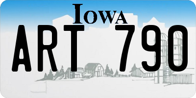 IA license plate ART790