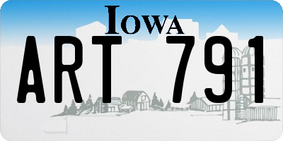 IA license plate ART791
