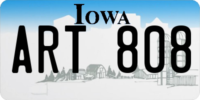 IA license plate ART808