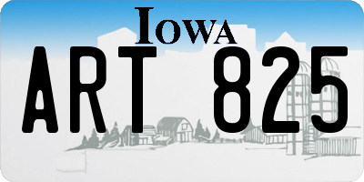 IA license plate ART825