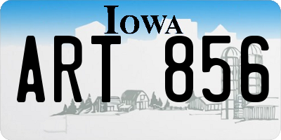 IA license plate ART856