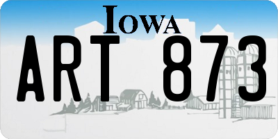 IA license plate ART873