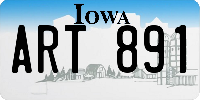 IA license plate ART891