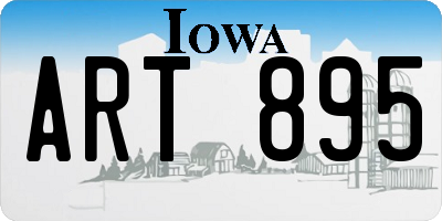 IA license plate ART895