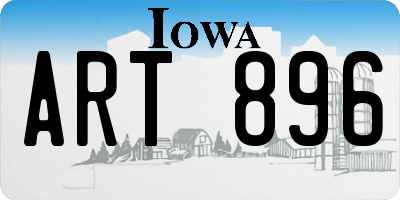 IA license plate ART896