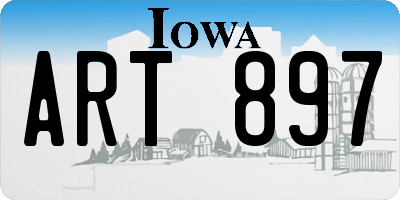 IA license plate ART897