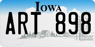 IA license plate ART898