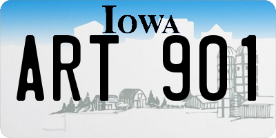 IA license plate ART901