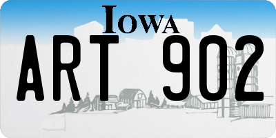 IA license plate ART902