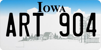 IA license plate ART904