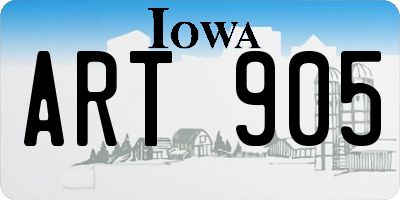 IA license plate ART905