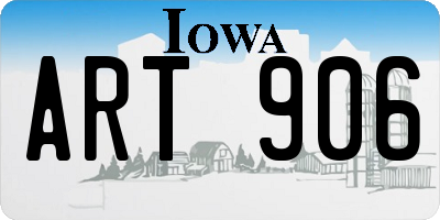 IA license plate ART906