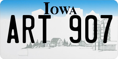 IA license plate ART907