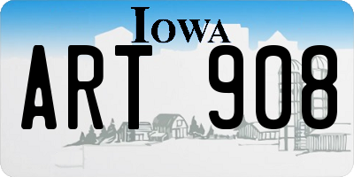 IA license plate ART908