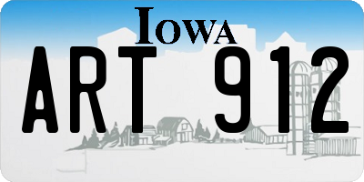 IA license plate ART912
