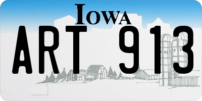IA license plate ART913