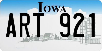 IA license plate ART921