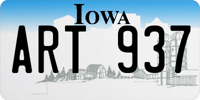 IA license plate ART937