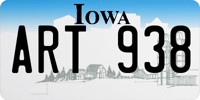 IA license plate ART938