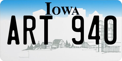 IA license plate ART940