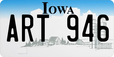 IA license plate ART946