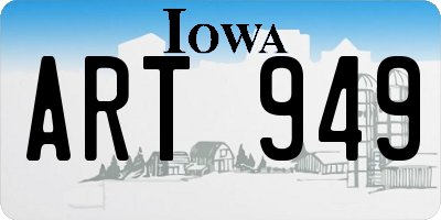 IA license plate ART949