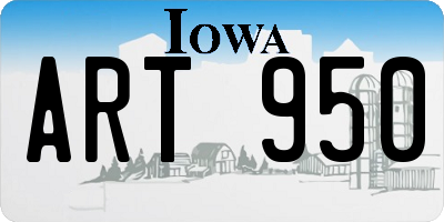 IA license plate ART950