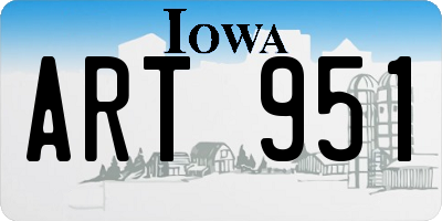 IA license plate ART951
