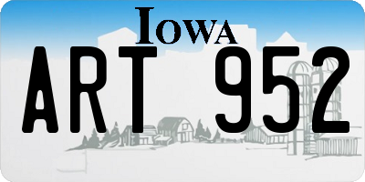 IA license plate ART952