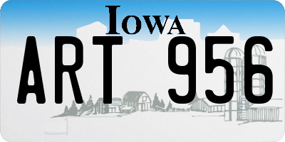 IA license plate ART956