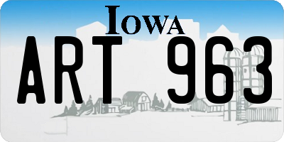 IA license plate ART963