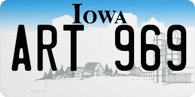 IA license plate ART969
