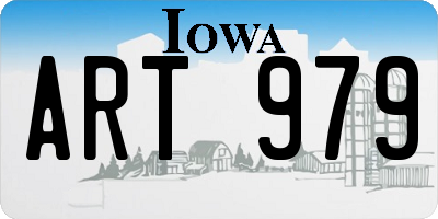IA license plate ART979