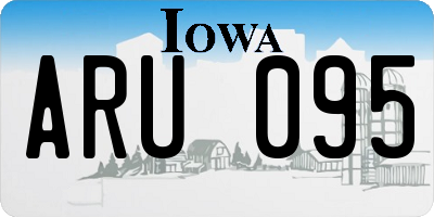 IA license plate ARU095