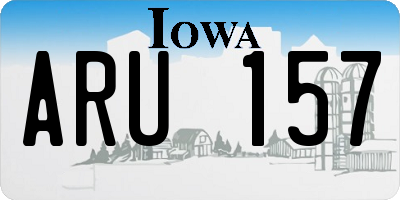 IA license plate ARU157