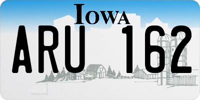 IA license plate ARU162