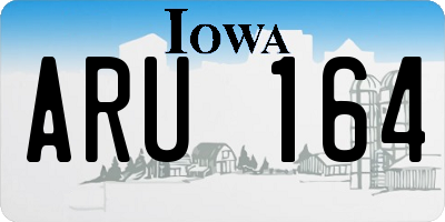 IA license plate ARU164