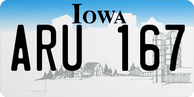 IA license plate ARU167