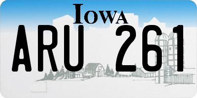 IA license plate ARU261