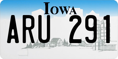 IA license plate ARU291