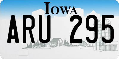 IA license plate ARU295