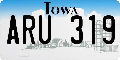 IA license plate ARU319