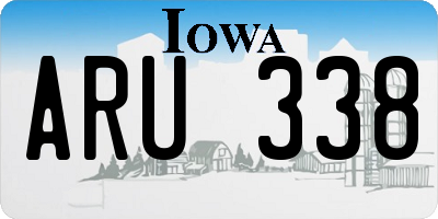 IA license plate ARU338