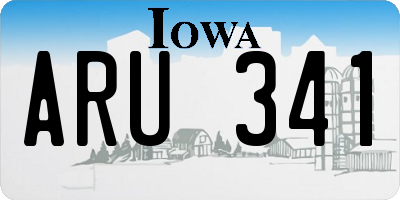 IA license plate ARU341