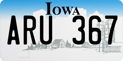 IA license plate ARU367