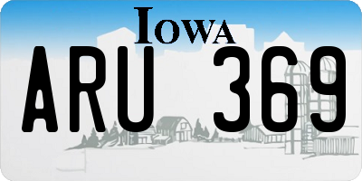 IA license plate ARU369