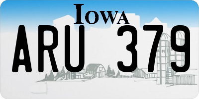 IA license plate ARU379