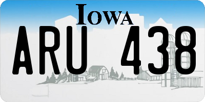IA license plate ARU438