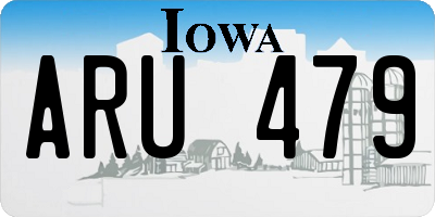 IA license plate ARU479